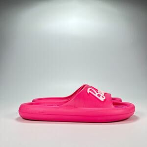 Barbie Pink Slide Sandals Casual Slip On Pool Beach Summer Shoes Women’s Size 7